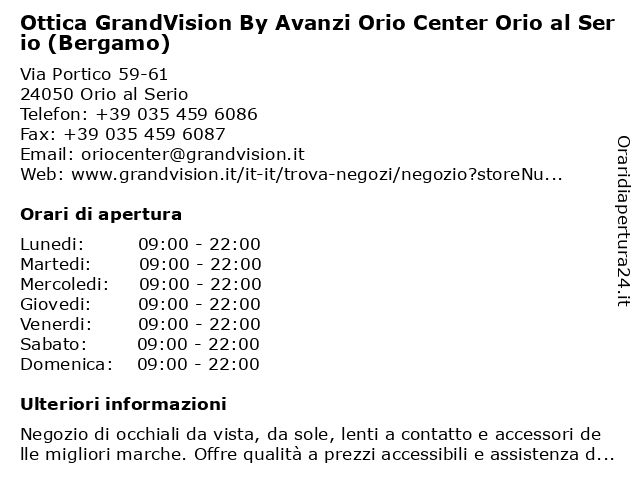 Ottica avanzi orio center shop